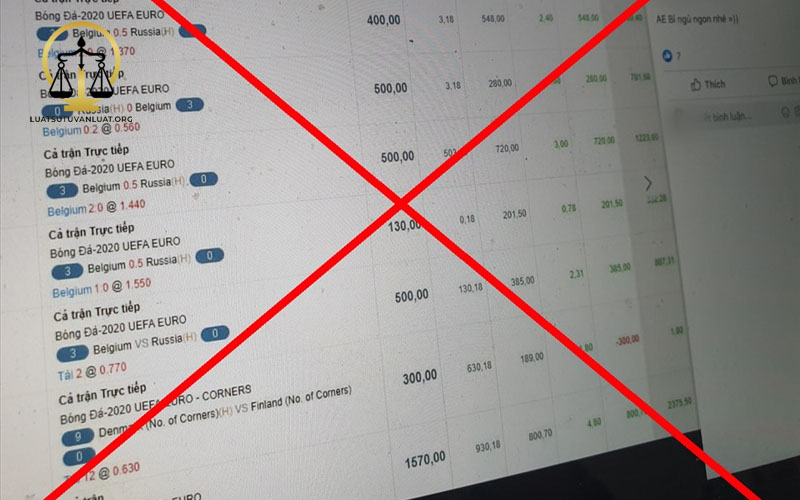 Được thuê lập trình web cá độ bóng đá vi có phạm pháp luật không?